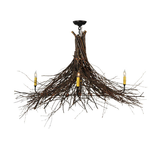 48" Wide Twigs 4 Lt Chandelier