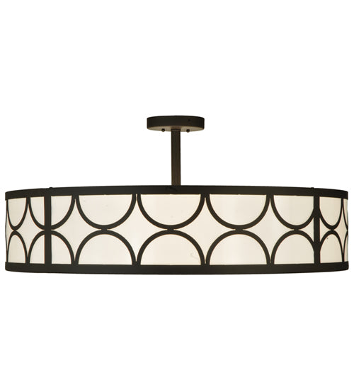 36" Wide Revival Deco Cilindro Semi-Flushmount