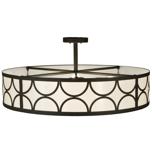 36" Wide Revival Deco Cilindro Semi-Flushmount