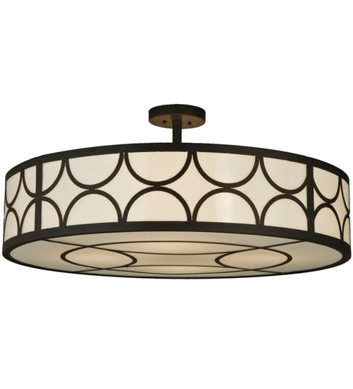 36" Wide Revival Deco Cilindro Semi-Flushmount