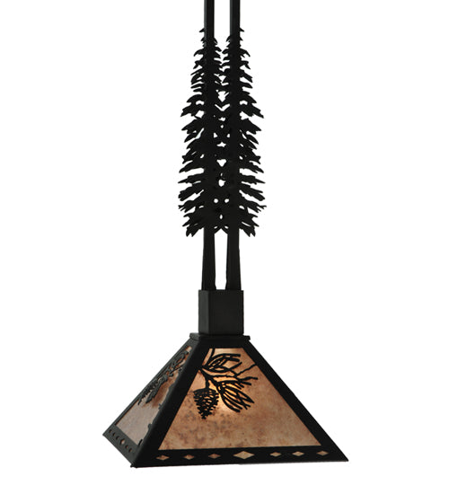 12" Wide Winter Pine Tall Pines Wall Sconce