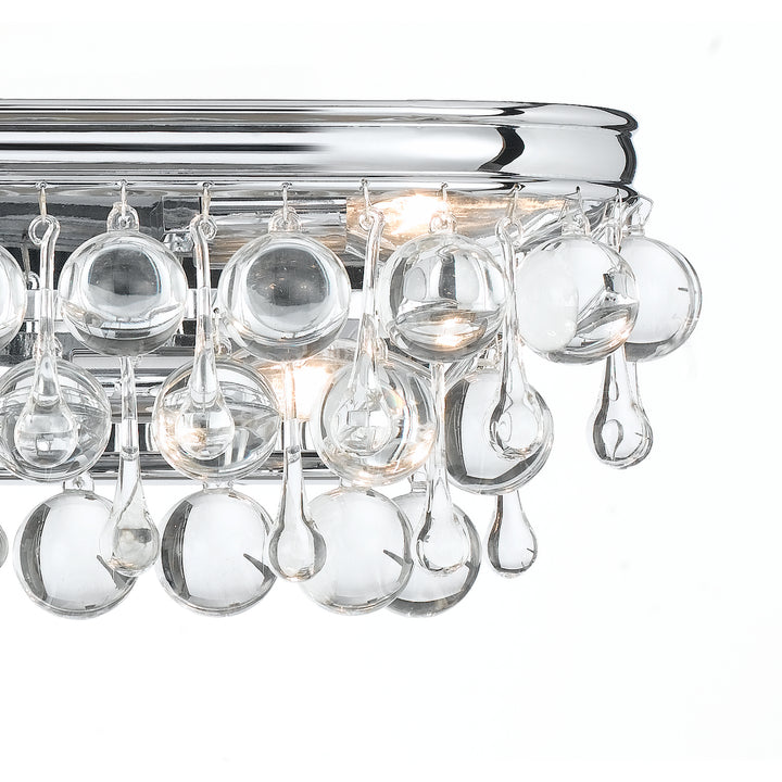 Crystorama Calypso 6 Light Crystal Teardrop Polished Chrome Bathroom Vanity