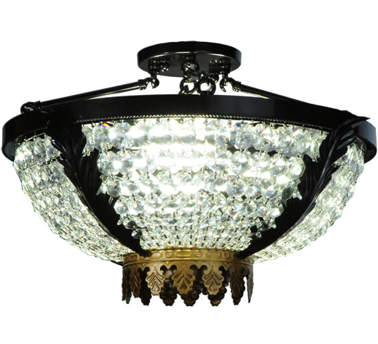 20" Wide Chrisanne Crystal Flushmount