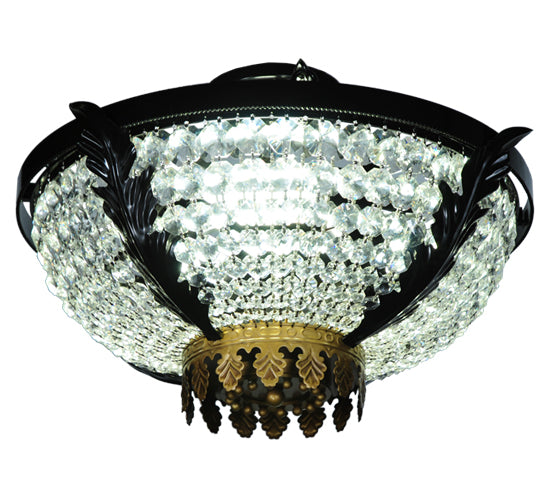 20" Wide Chrisanne Crystal Flushmount