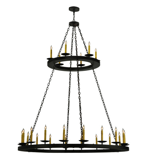 60" Wide Loxley 24 Lt Two Tier Chandelier