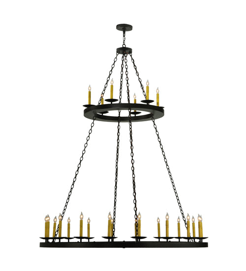 60" Wide Loxley 24 Lt Two Tier Chandelier