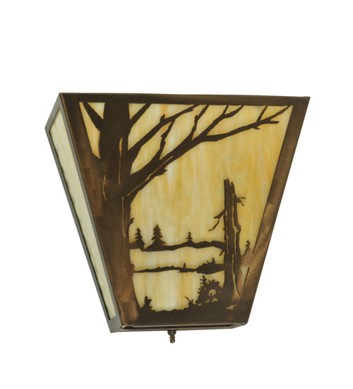 13"W Quiet Pond Left Wall Sconce