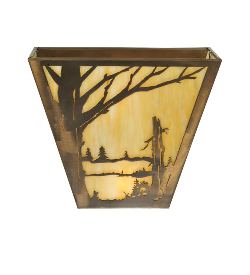 13"W Quiet Pond Left Wall Sconce