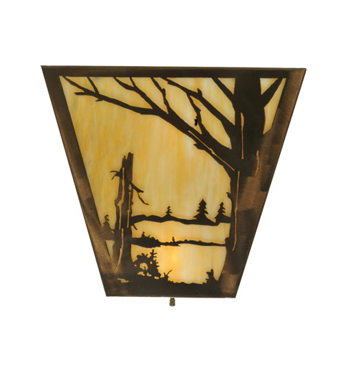 13"W Quiet Pond Right Wall Sconce