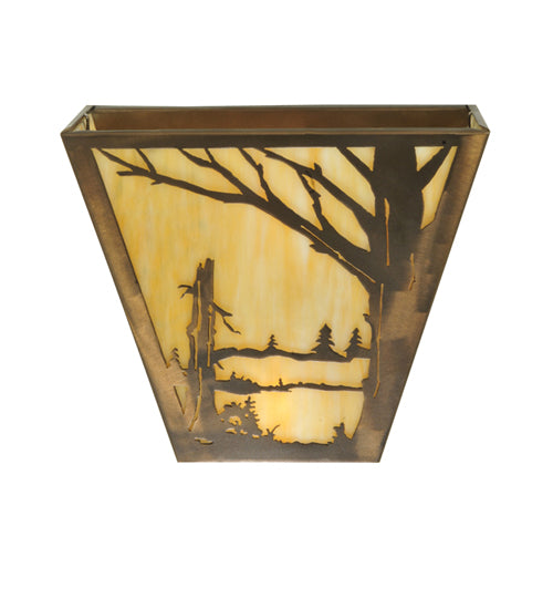 13"W Quiet Pond Right Wall Sconce