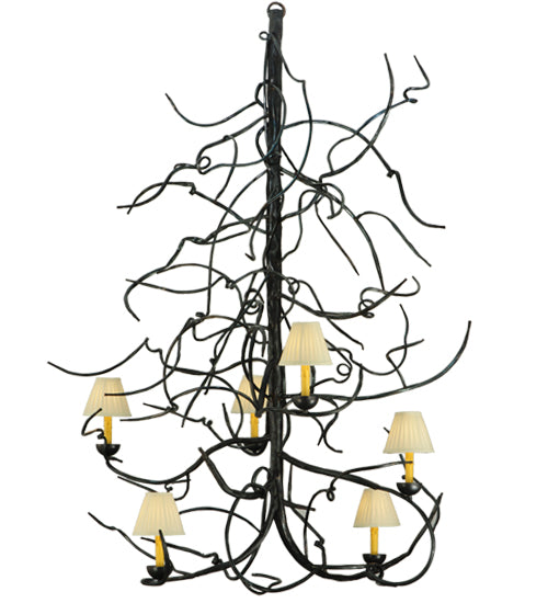 50"W Winter Solstice Empire 6 Lt Chandelier