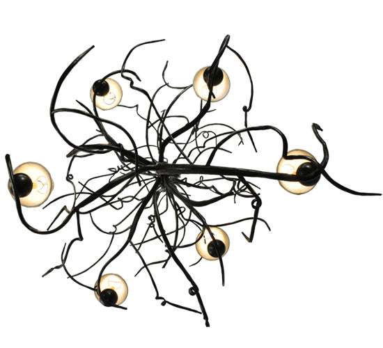 50"W Winter Solstice Empire 6 Lt Chandelier