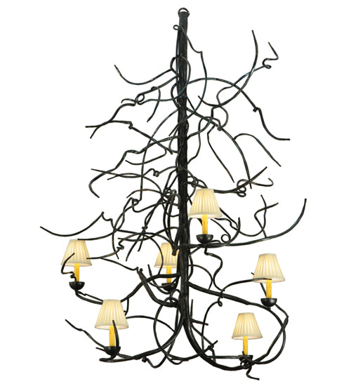 50"W Winter Solstice Empire 6 Lt Chandelier