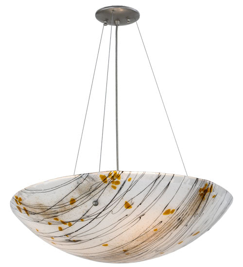 24" Wide Metro Fusion Ramoscelli Glass Inverted Pendant