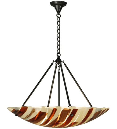 30.5"W Metro Fusion Marina Glass Inverted Pendant