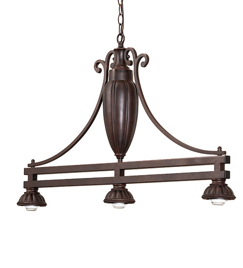 37" Long Ilona 3 Light Island Pendant Hardware