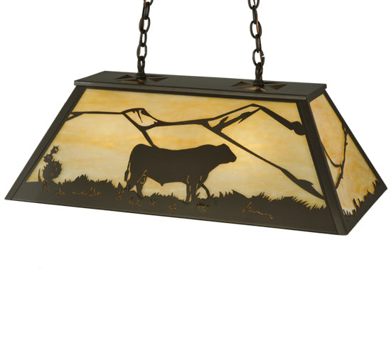 33" Long Steer Oblong Pendant