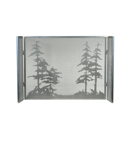 50" Wide X 28" High Tall Pines Fireplace Screen