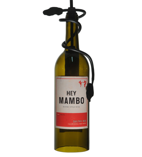 5"W Personalized Hey Mambo Wine Bottle Mini Pendant