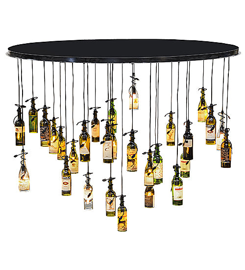 72"W Tuscan Vineyard 30 Wine Bottle Cascading Pendant