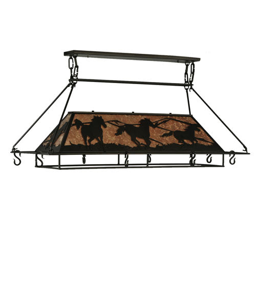 48" Long Running Horses Pot Rack