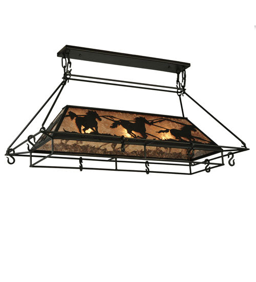 48" Long Running Horses Pot Rack