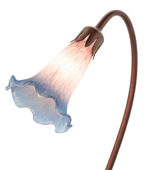 16" High Pink/Blue Pond Lily Accent Lamp