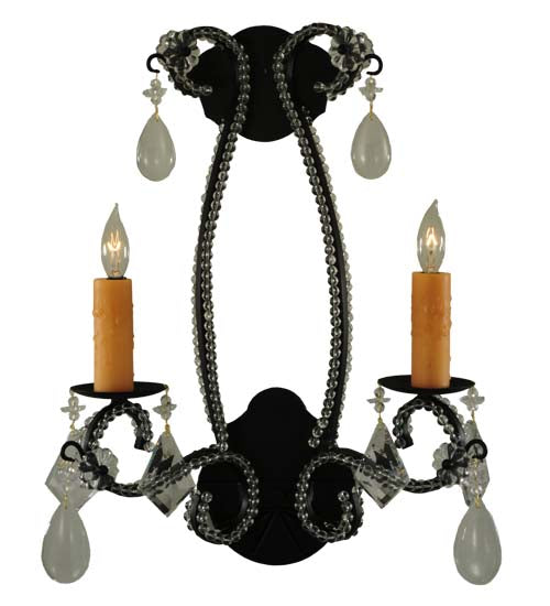 16"W Peak Crystal Wall Sconce