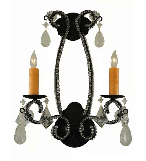 16"W Peak Crystal Wall Sconce