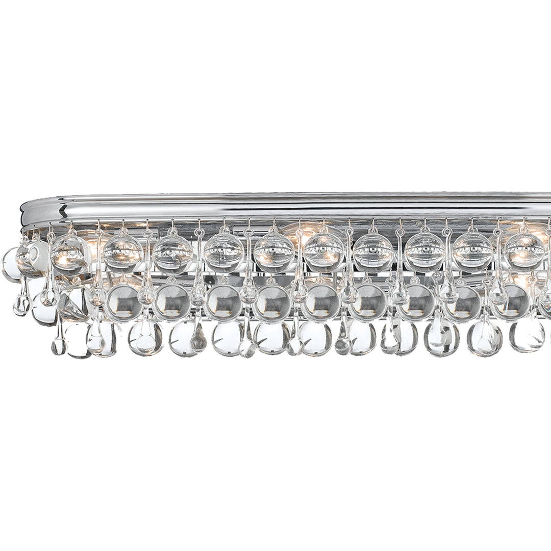 Crystorama Calypso 8 Light Crystal Teardrop Polished Chrome Bathroom Vanity