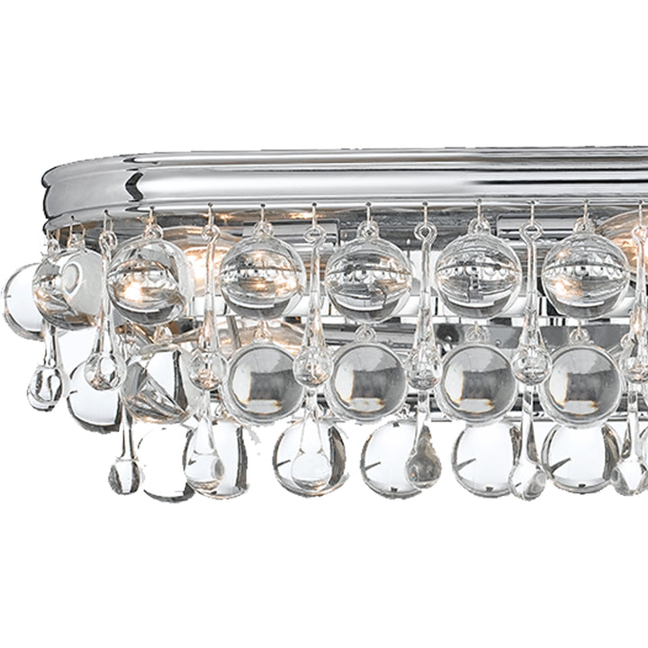 Crystorama Calypso 8 Light Crystal Teardrop Polished Chrome Bathroom Vanity