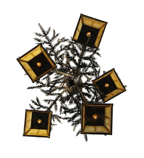 29"W Pine Branch Valley View 5 Lt Chandelier