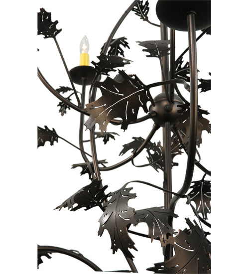 72" Wide Oak Leaf 15 Light Chandelier