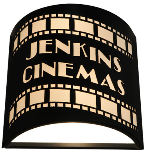 10" Wide Tinseltown Filmstrip Personalized Wall Sconce