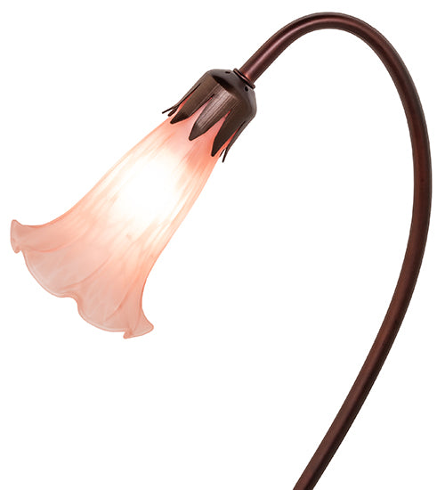 16" High Pink Pond Lily Accent Lamp