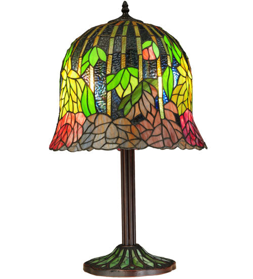 23"H Tiffany Honey Locust Base Table Lamp