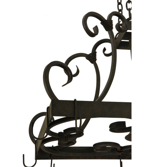 43" Long Caiden 2 Light Pot Rack