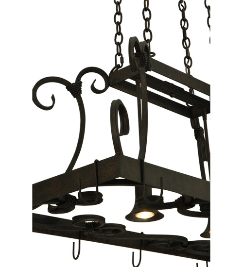 43" Long Caiden 2 Light Pot Rack