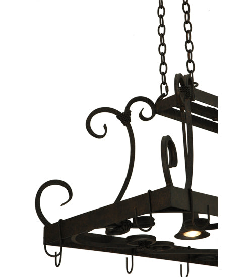 43" Long Caiden 2 Light Pot Rack