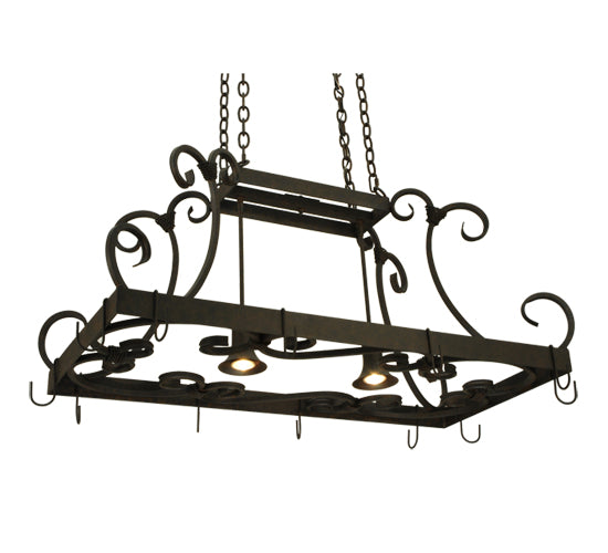 43" Long Caiden 2 Light Pot Rack