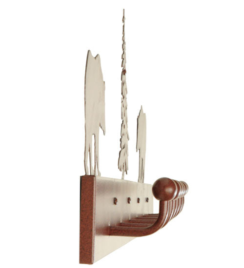 36"L Bear On The Loose 6 Hooks Coat Rack