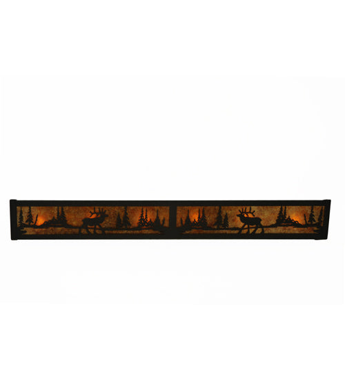 36" Wide Elk At Lake Vanity Light