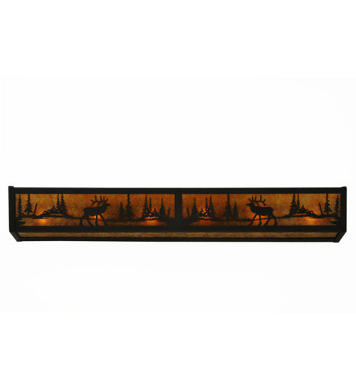 36" Wide Elk At Lake Vanity Light