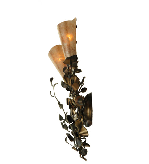 10"W Vinca Vine 2 Lt Wall Sconce