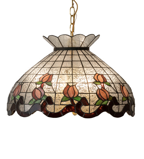 20" Wide Roseborder Pendant