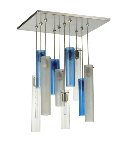 17"Sq Cilindro 10 Lt Cascading Pendant