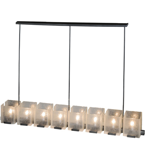 78"L Ice Cube 8 Lt Oblong Chandelier