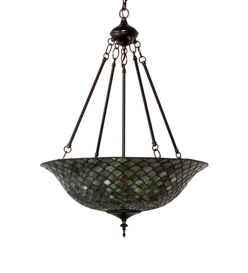 20" Wide Tiffany Fishscale Inverted Pendant