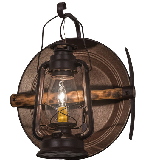 14.5"W Miners Lantern Wall Sconce