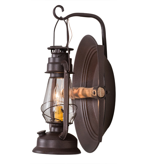 14.5"W Miners Lantern Wall Sconce